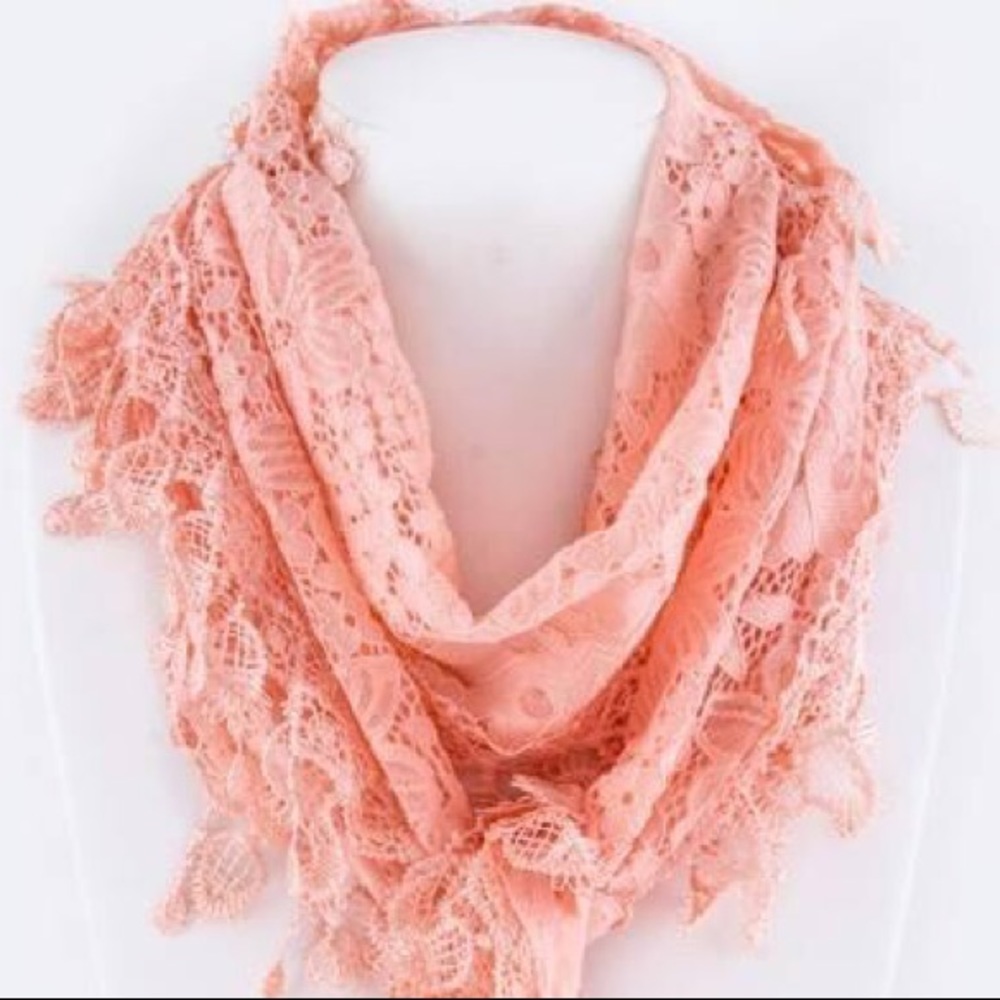 Scarf Antique Fringe Lace